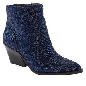 JESSICA SIMPSON ZALOR RHINESTONE WESTERN BOOTIE